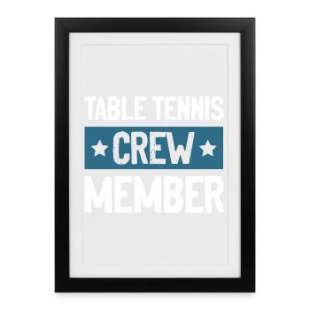 Équipe de tennis de table - Affiche encadrée (27 × 37 cm) - noir - Devant