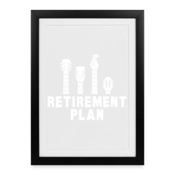 Guitar Retirement Plan - Framed poster (27 × 37 cm) - black - Front
