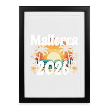 Mallorca 2026 - Gerahmtes Poster (27 × 37 cm) - Schwarz - Vorne
