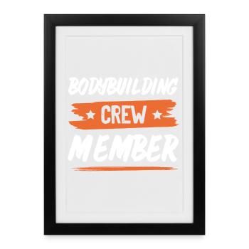 Équipe de culturisme - Affiche encadrée (27 × 37 cm) - noir - Devant
