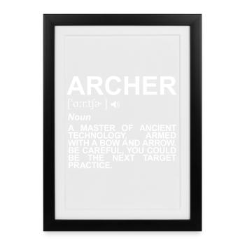 Archer Definition - Framed poster (27 × 37 cm) - black - Front