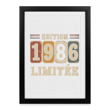1986 Limited Edition Vintage - Framed poster (27 × 37 cm) - black - Front