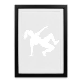 Gift idea for a dance fan with hip-hop dance - Framed poster (27 × 37 cm) - black - Front