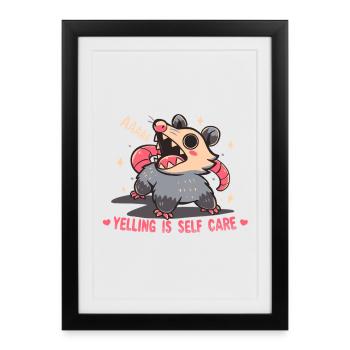 Crier, c’est prendre soin de soi - Affiche encadrée (27 × 37 cm) - noir - Devant