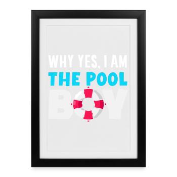 Dictons drôles de nageurs et conception de clubs de natation - Affiche encadrée (27 × 37 cm) - noir - Devant