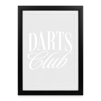 Darts Club - Framed poster (27 × 37 cm) - black - Front