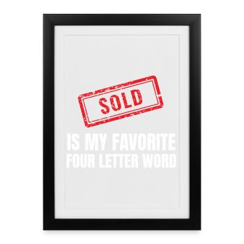 Real Estate Agent Realtor Home Seller Marketing - Framed poster (27 × 37 cm) - black - Front
