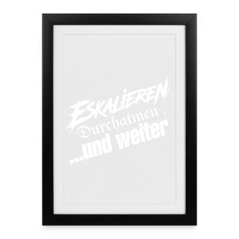 Einfach Weitermachen - Gerahmtes Poster (27 × 37 cm) - Schwarz - Vorne