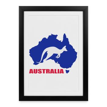 Australia - Framed poster (27 × 37 cm) - black - Front