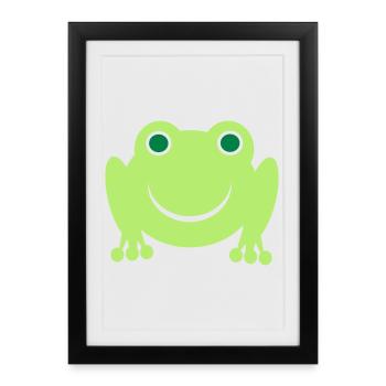 frog - Framed poster (27 × 37 cm) - black - Front