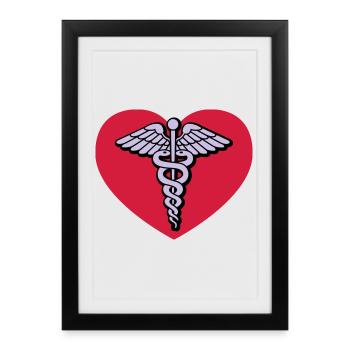 Docteur de l’amour - Affiche encadrée (27 × 37 cm) - noir - Devant