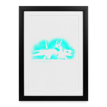 Jet F-14 Tomcat - Affiche encadrée (27 × 37 cm) - noir - Devant