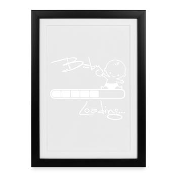 Baby Loading - Framed poster (27 × 37 cm) - black - Front