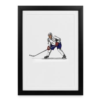 hockey - Framed poster (27 × 37 cm) - black - Front