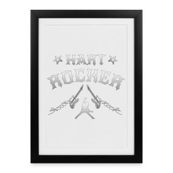 Musique hard rock - Affiche encadrée (27 × 37 cm) - noir - Devant