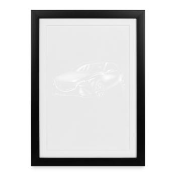 Car - Framed poster (27 × 37 cm) - black - Front