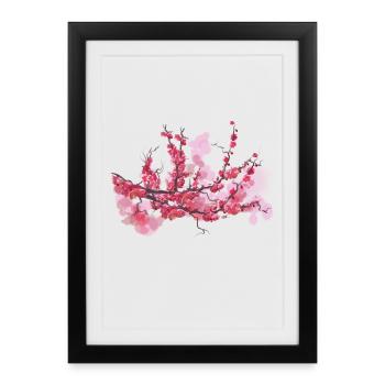 sakura - Affiche encadrée (27 × 37 cm) - noir - Devant