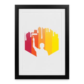 Painter - Framed poster (27 × 37 cm) - black - Front