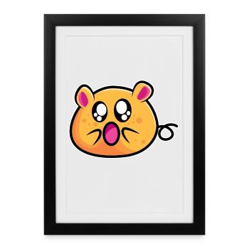 Drôle de souris - Affiche encadrée (27 × 37 cm) - noir - Devant