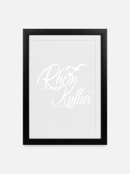 Lustige Rhein-Kultur - Gerahmtes Poster (27 × 37 cm) - Schwarz