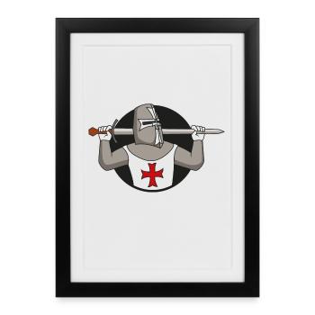 Crusader | Knight - Framed poster (27 × 37 cm) - black - Front
