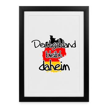 Deutschland daheim Virus Helden - Gerahmtes Poster (27 × 37 cm) - Schwarz - Vorne