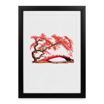 Brücke - Affiche encadrée (27 × 37 cm) - noir - Devant