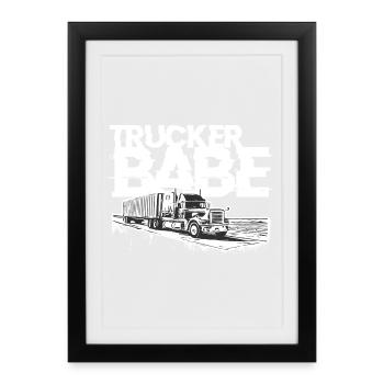 Trucker Babe - Framed poster (27 × 37 cm) - black - Front