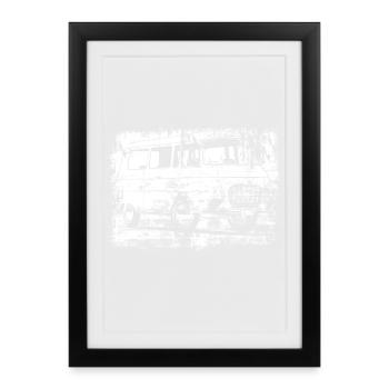 Barkas B1000 Grunge Look - Affiche encadrée (27 × 37 cm) - noir - Devant