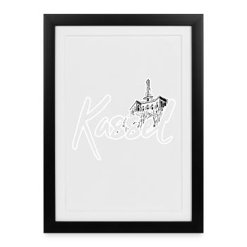 Kassel - Affiche encadrée (27 × 37 cm) - noir - Devant