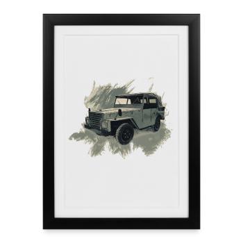 P-2-M - Affiche encadrée (27 × 37 cm) - noir - Devant