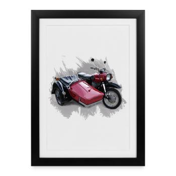 Simson Schwalbe Duo - Framed poster (27 × 37 cm) - black - Front