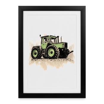 MB trac 1300 turbo | Tracteur - Affiche encadrée (27 × 37 cm) - noir - Devant