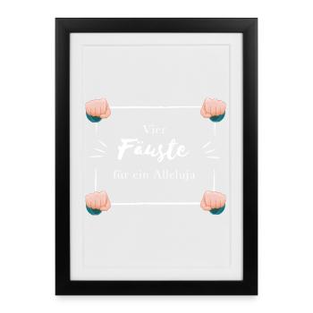 Four fists for an Alleluia - Framed poster (27 × 37 cm) - black - Front