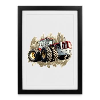 Tractor Giant - Framed poster (27 × 37 cm) - black - Front