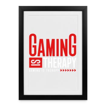 LE JEU EST UNE THÉRAPIE - Affiche encadrée (27 × 37 cm) - noir - Devant