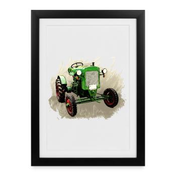 Deutz F1M 414 Bauernschlepper - Affiche encadrée (27 × 37 cm) - noir - Devant