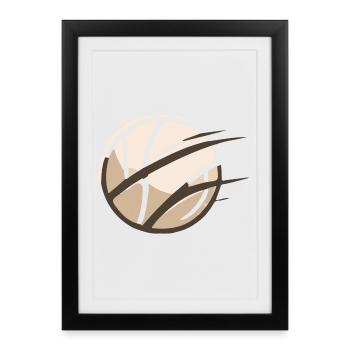 Volleyball Motiv - Gerahmtes Poster (27 × 37 cm) - Schwarz - Vorne
