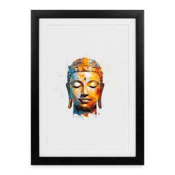 Conception de Bouddha - Affiche encadrée (27 × 37 cm) - noir - Devant