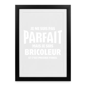 bricoleur, bricolage, bricoler - Affiche encadrée (27 × 37 cm) - noir - Devant