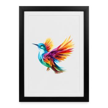 Conception d’oiseau - Affiche encadrée (27 × 37 cm) - noir - Devant