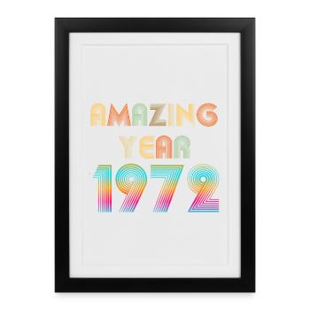 Amazing YEAR 1972 - Framed poster (27 × 37 cm) - black - Front