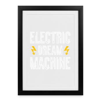 Electric Dream Machine Type 2 Supercharge Electric - Framed poster (27 × 37 cm) - black - Front