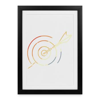 Archery Target - Framed poster (27 × 37 cm) - black - Front