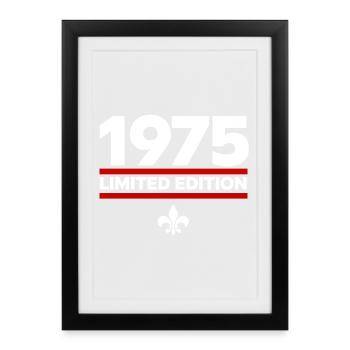 Édition limitée de 1975 - Affiche encadrée (27 × 37 cm) - noir - Devant