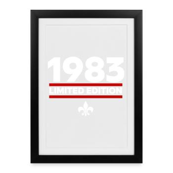 1983 Édition limitée - Affiche encadrée (27 × 37 cm) - noir - Devant