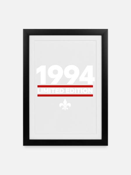1994 Limited Edition - Gerahmtes Poster (27 × 37 cm) - Schwarz