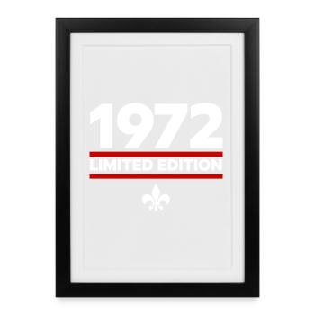 Édition limitée de 1972 - Affiche encadrée (27 × 37 cm) - noir - Devant