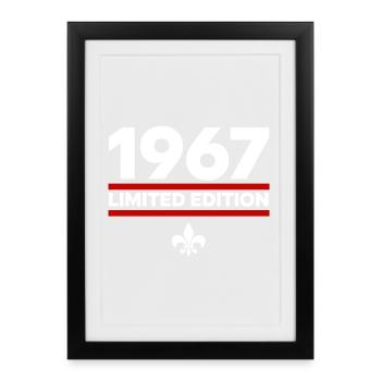 Édition limitée de 1967 - Affiche encadrée (27 × 37 cm) - noir - Devant