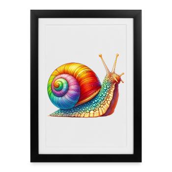 Snail - Framed poster (27 × 37 cm) - black - Front
